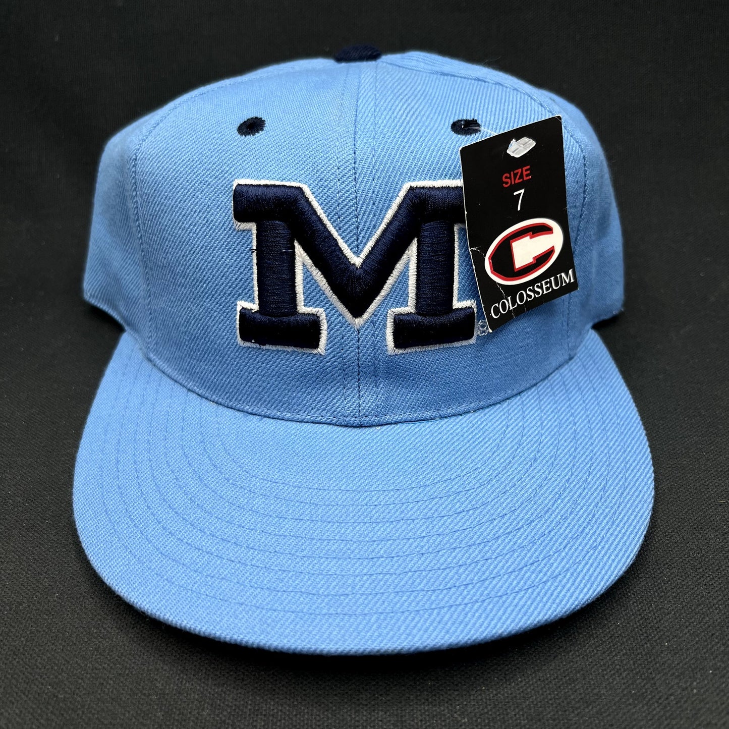 Vintage Michigan Wolverines Colosseum Fitted Hat Size 7 Blue NCAA