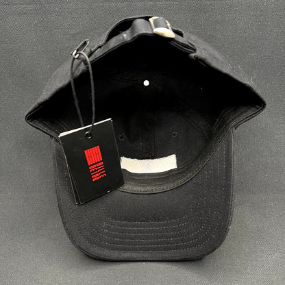 BilleBeino Strapback Hat Black Red Flag Logo Finland Streetwear NWT
