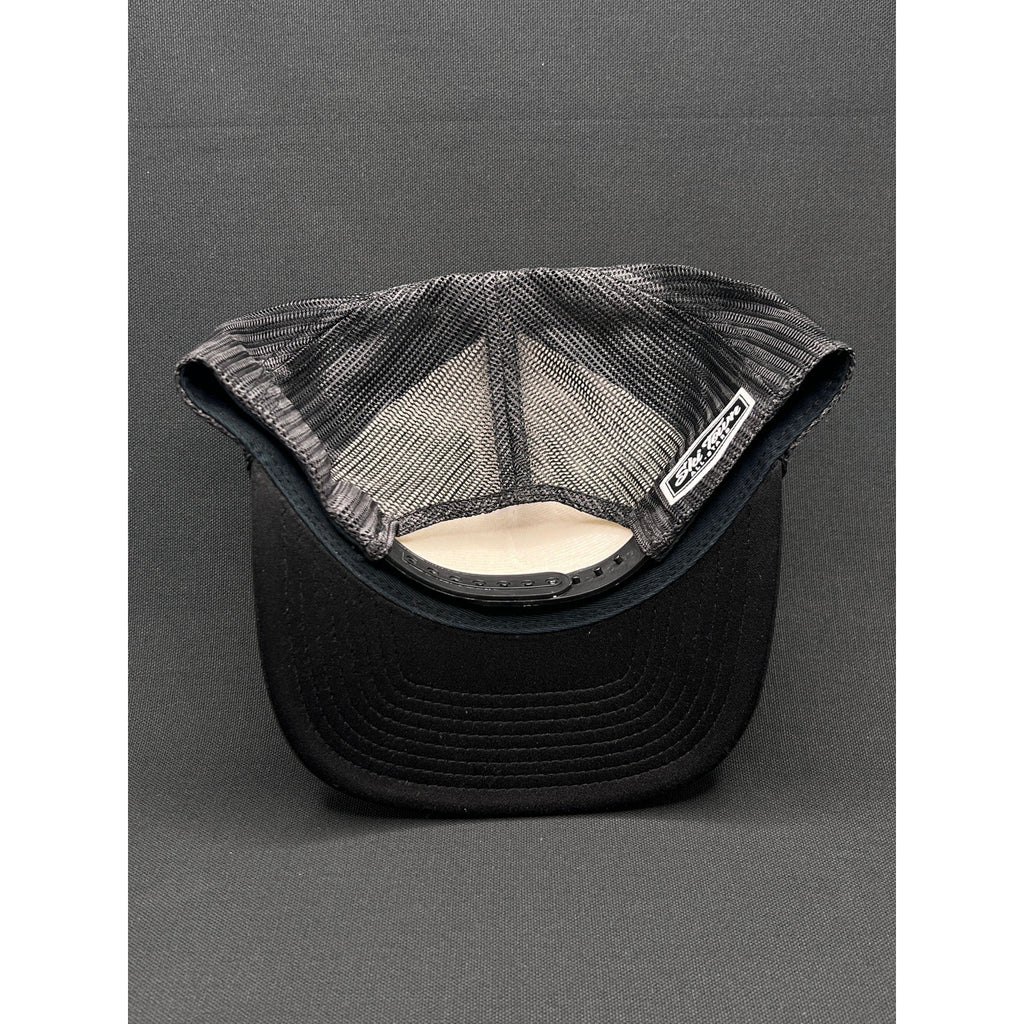 Vintage JAPOW Ski Town All-Stars Trucker Hat Black Mesh Snow Culture Cap