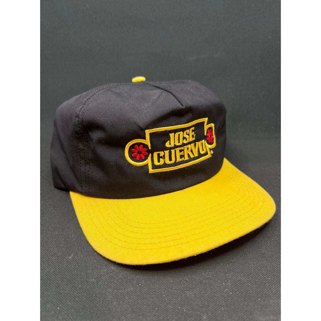 Vintage Jose Cuervo Primo Tequila Snapback Hat M&B Headwear USA Black & Gold