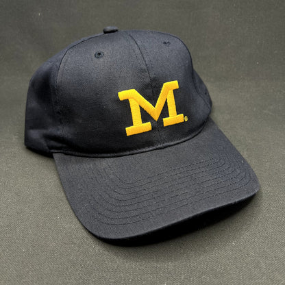 Vintage Michigan Wolverines Block M Snapback Hat Twins Enterprise NCAA