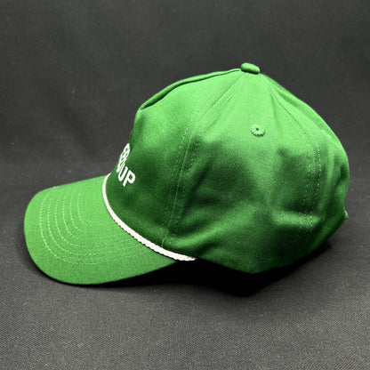 Wheels Up Strapback Hat Green Rope Cap Private Aviation Golf Style