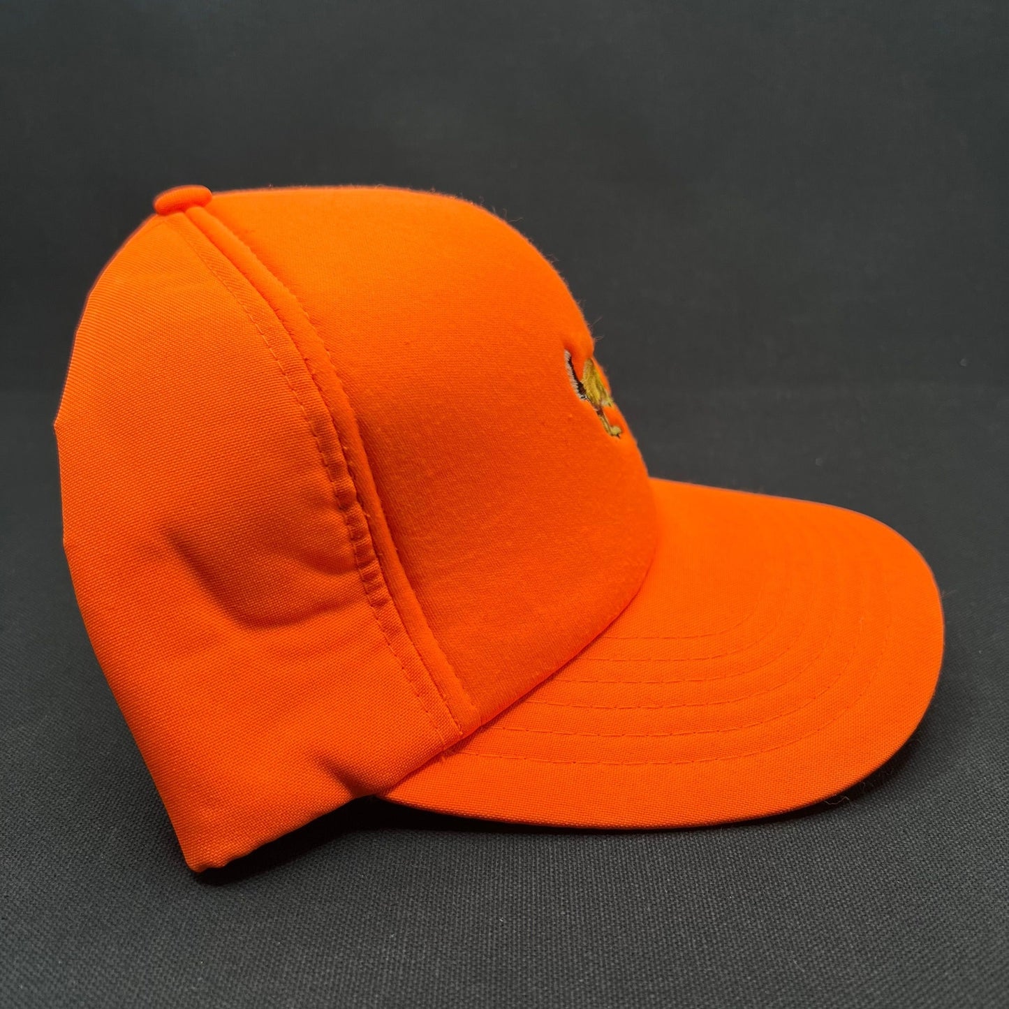 Vintage Winchester Hunting Snapback Hat Blaze Orange Deer Logo
