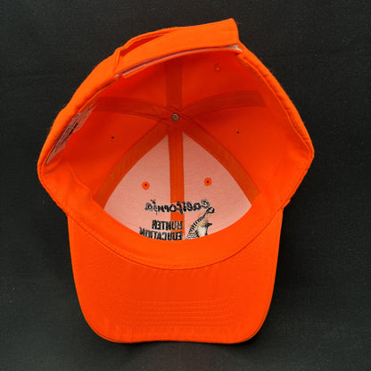 California Hunter Education Blaze Orange Hunting Safety Cap Hat