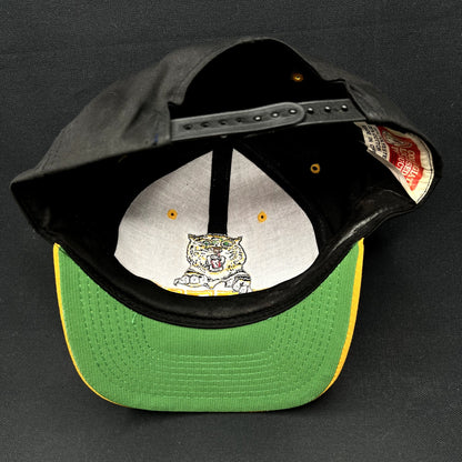 Vintage University of Missouri Mizzou Tigers Snapback Hat Black Yellow 90s