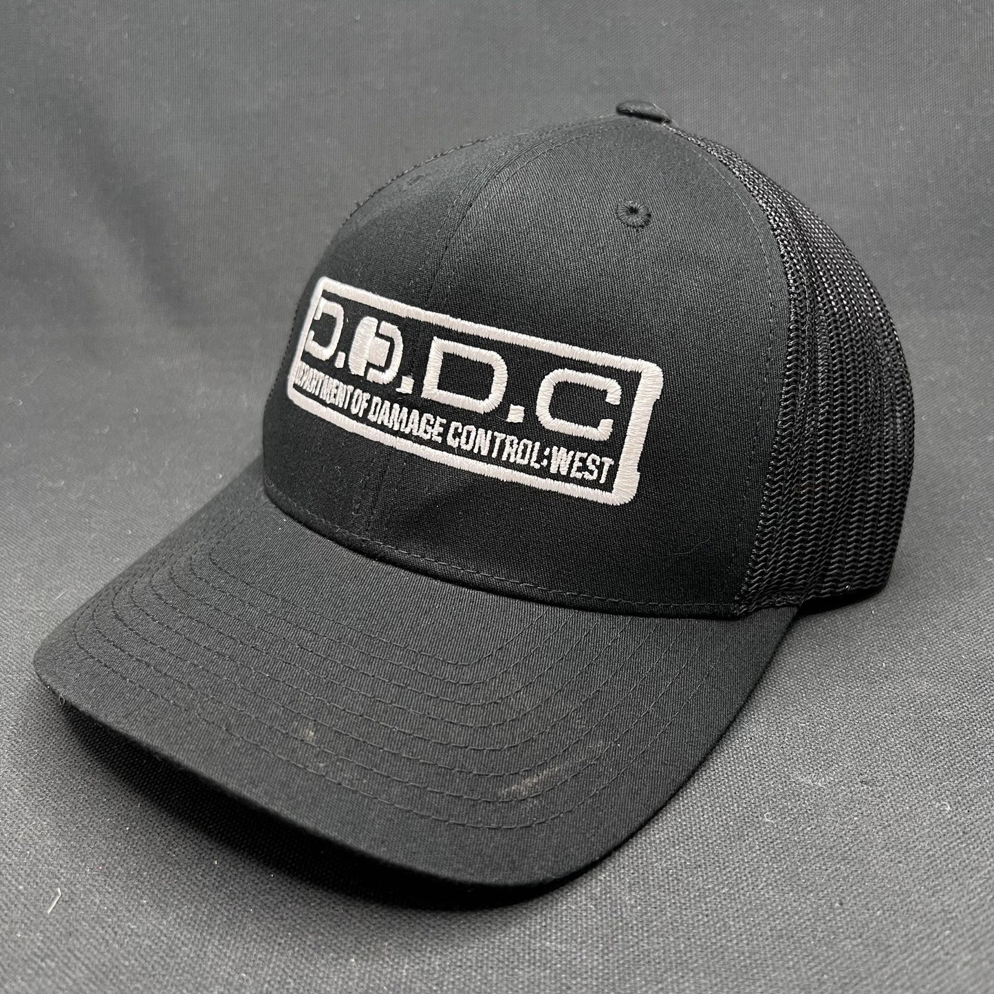 Rare Marvel Damage Control West Trucker Snapback Hat