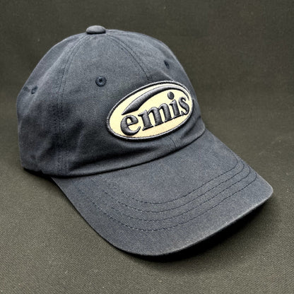 EMIS Strapback Hat Navy Minimal Logo Korean Brand Cap