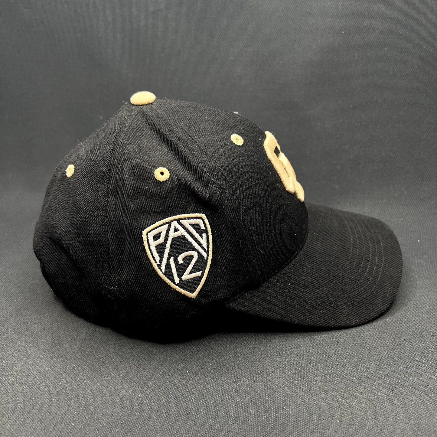 Colorado Buffaloes CU Black Gold Strapback Hat Top of the World Adjustable Cap