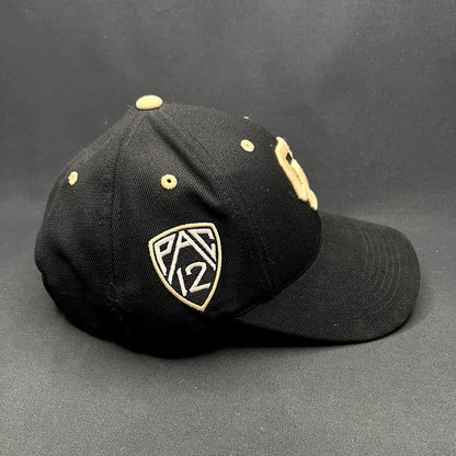 Colorado Buffaloes CU Black Gold Strapback Hat Top of the World Adjustable Cap