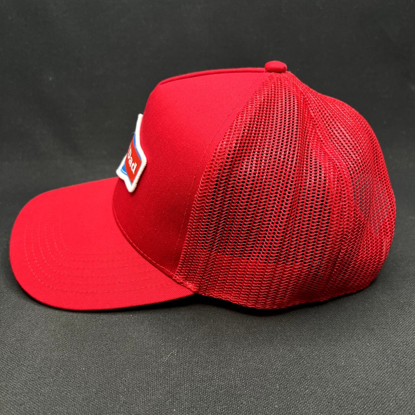 Happy Dad Hard Seltzer Red Trucker Snapback Hat Official Promo