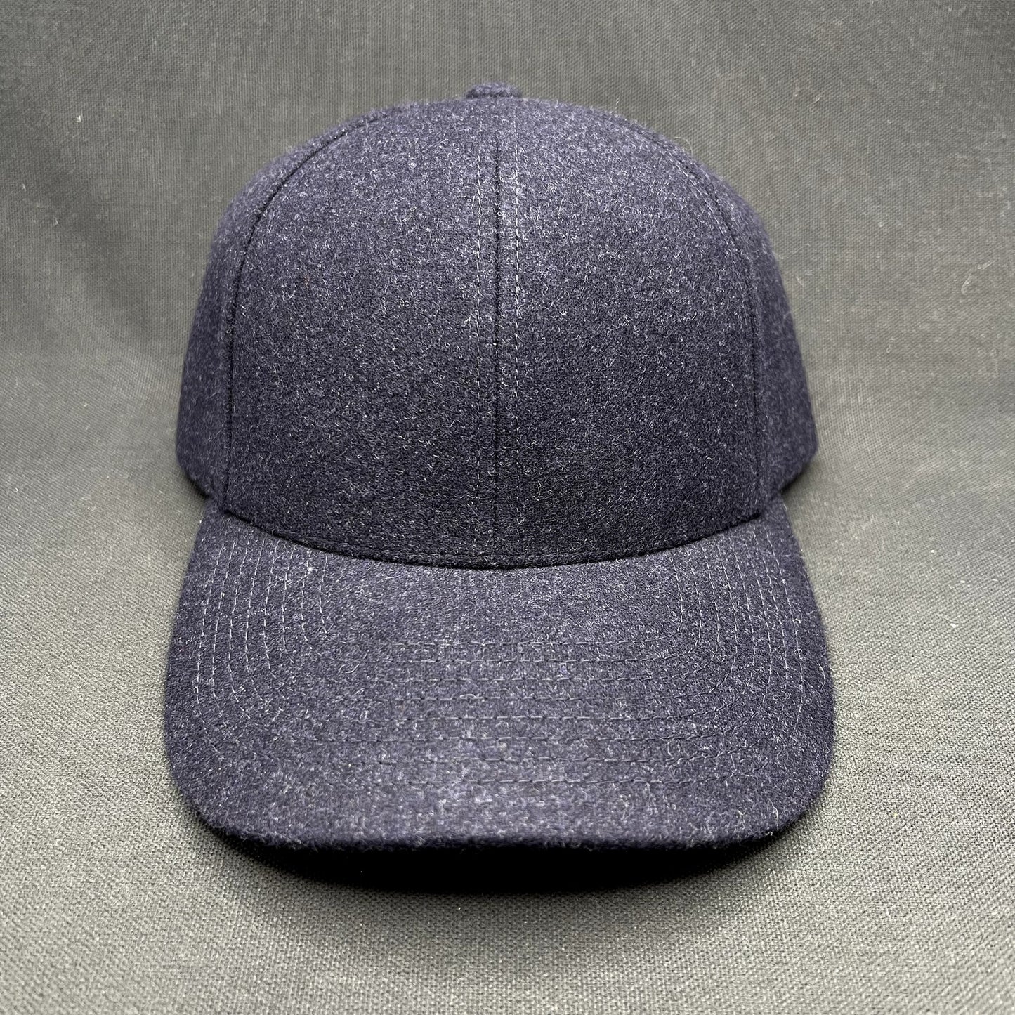 Varsity Headwear Cashmere Strapback Hat Navy Blue Luxury Dad Cap Large