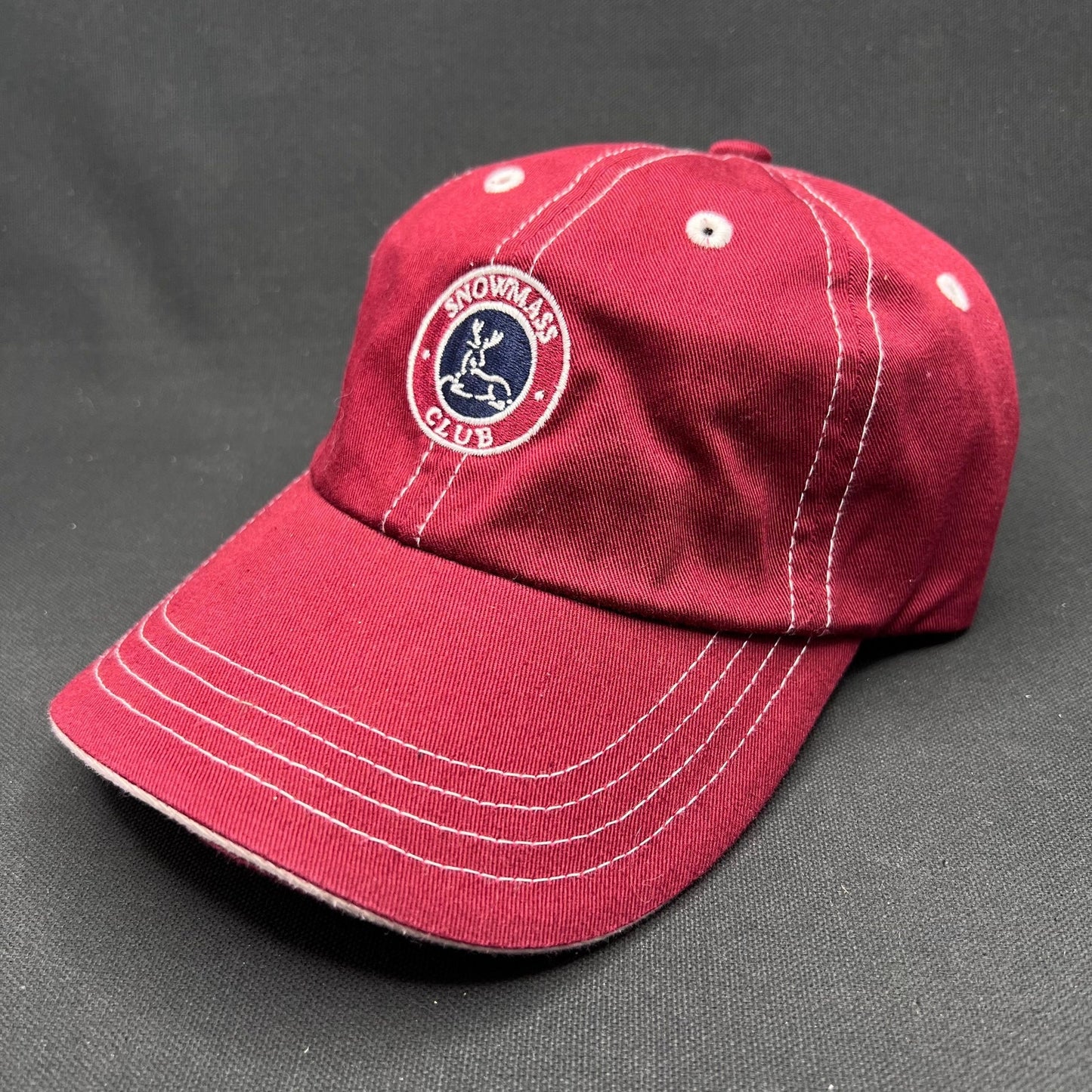 Retro Snowmass Club Imperial Strapback Hat Aspen Colorado
