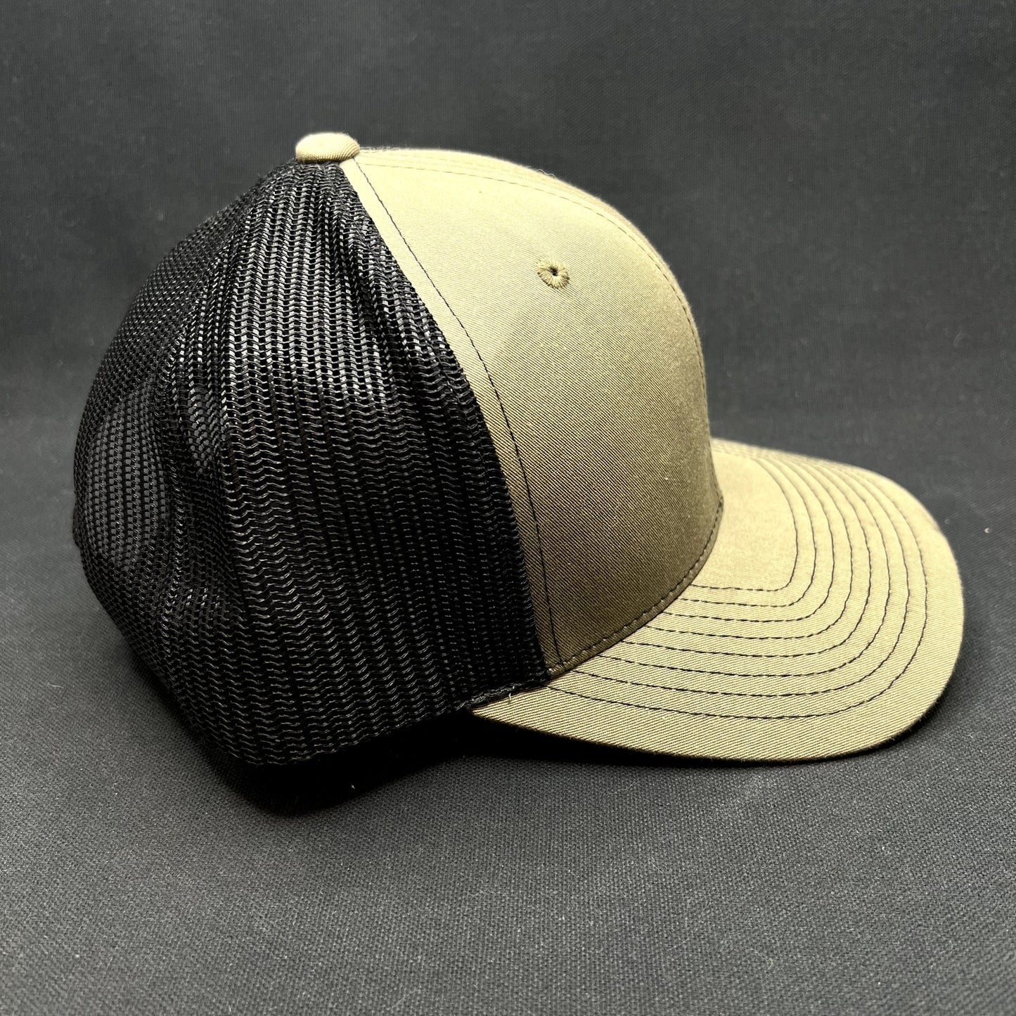 Jeep Punisher Skull Richardson 112 Trucker Snapback Hat Olive Black