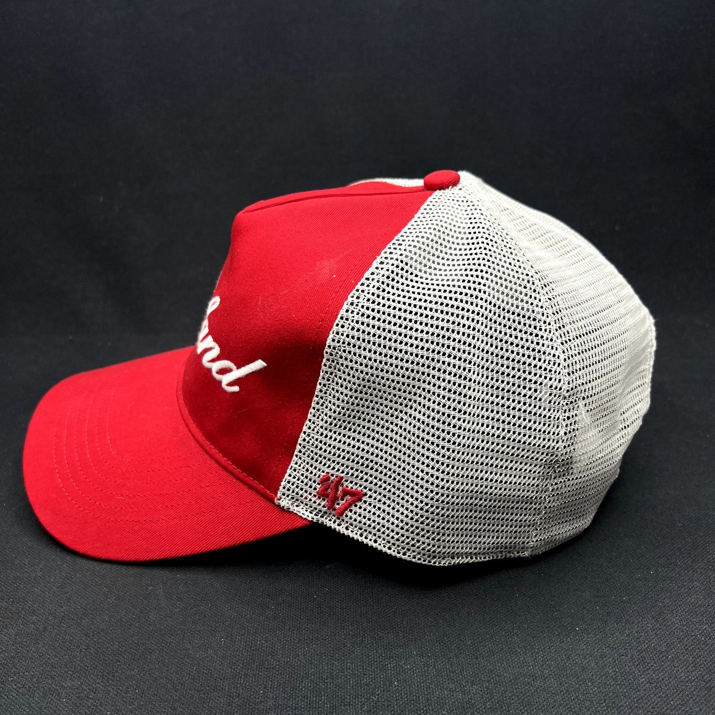 Maryland Terrapins 47 Brand Trucker Snapback Hat Red White NCAA College