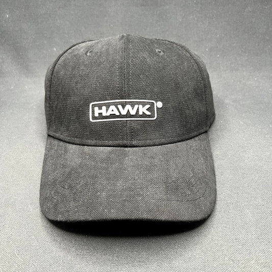 Retro HAWK Black Strapback Hat Polyamide Minimalist Streetwear Cap