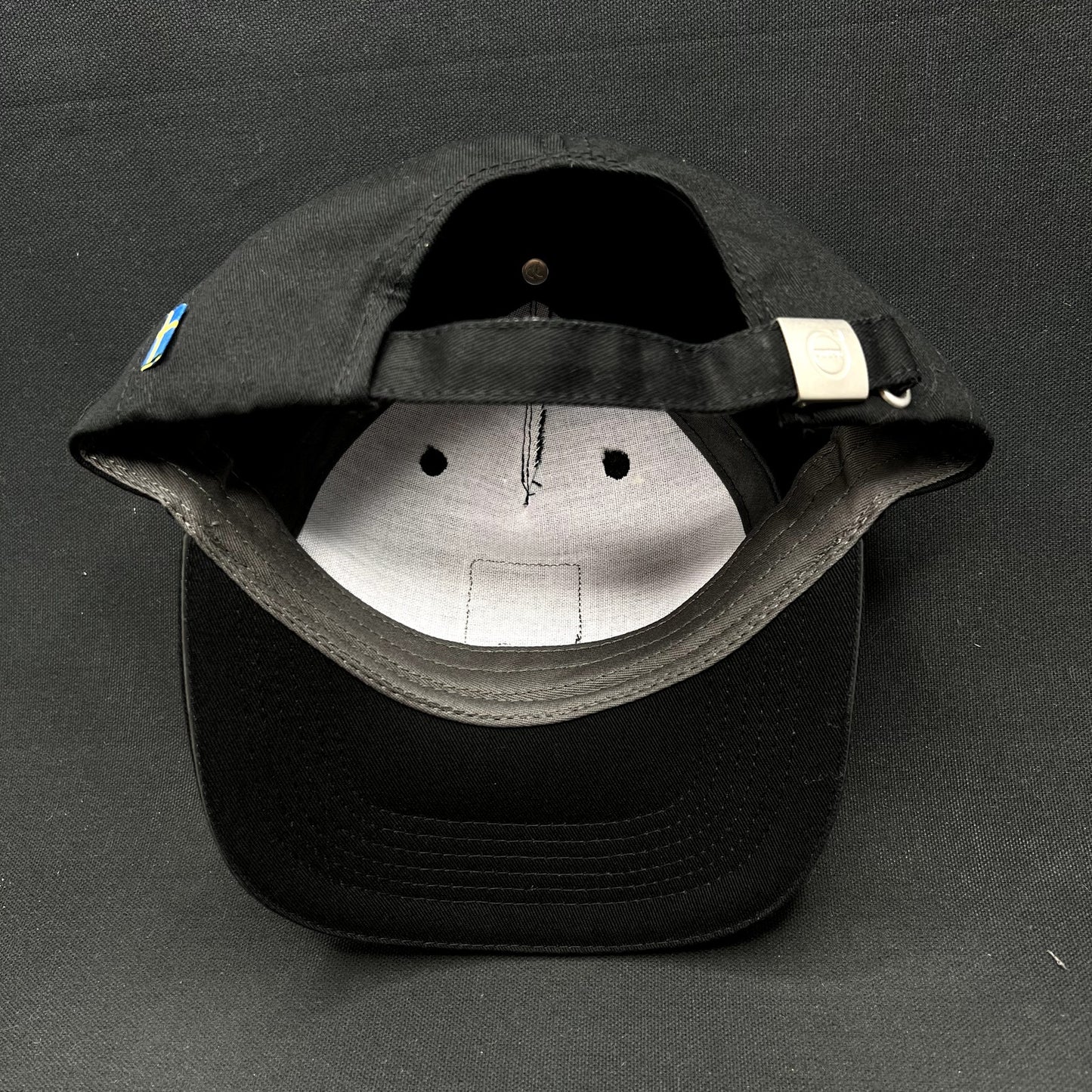 Volvo Iron Mark Logo Adjustable Hat Official Volvo Merchandise Black Cap