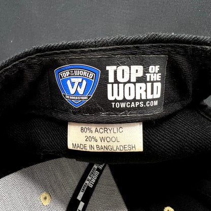 Colorado Buffaloes CU Black Gold Strapback Hat Top of the World Adjustable Cap