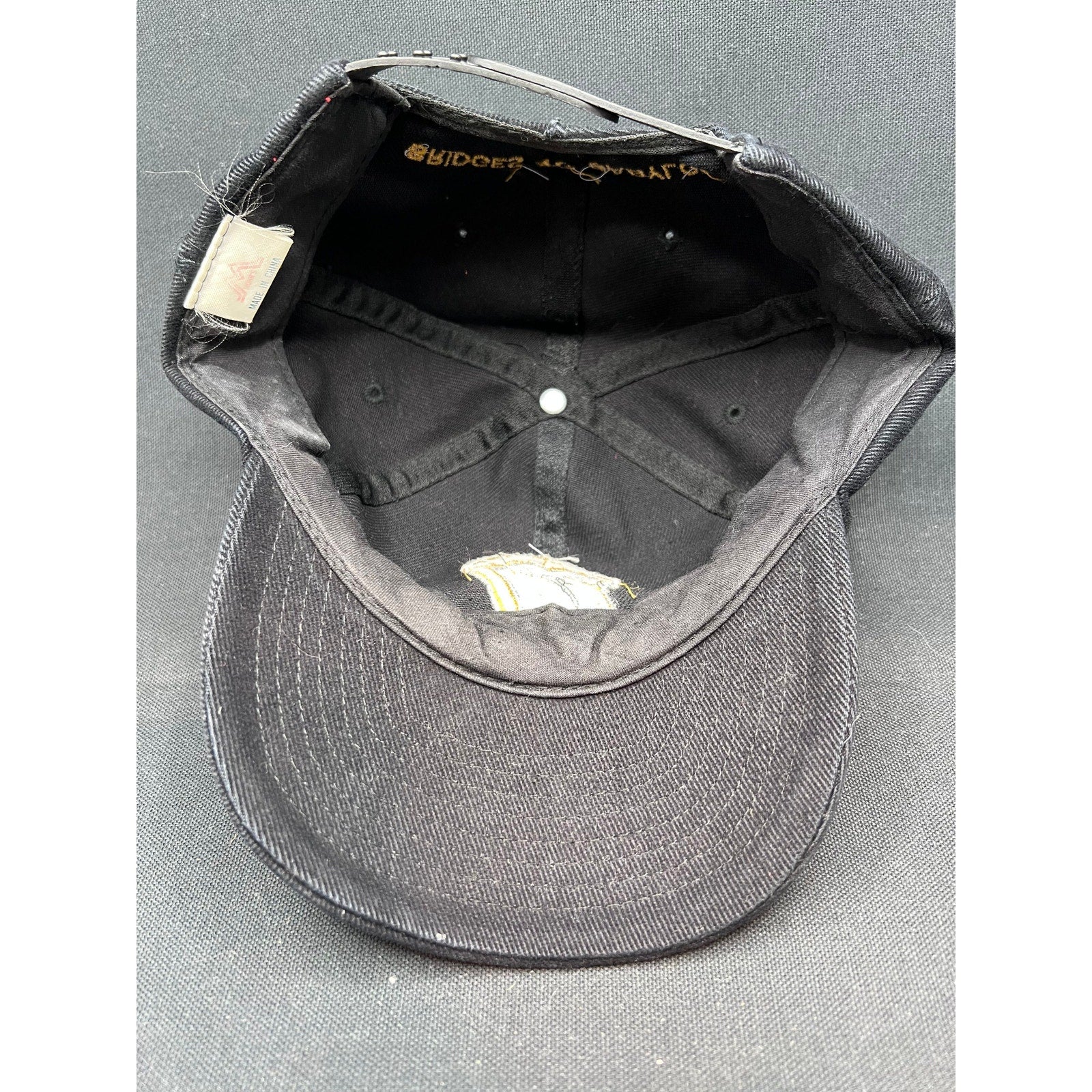 Vintage 1997 Rolling Stones Bridges to Babylon Tour Band Hat Black Snapback