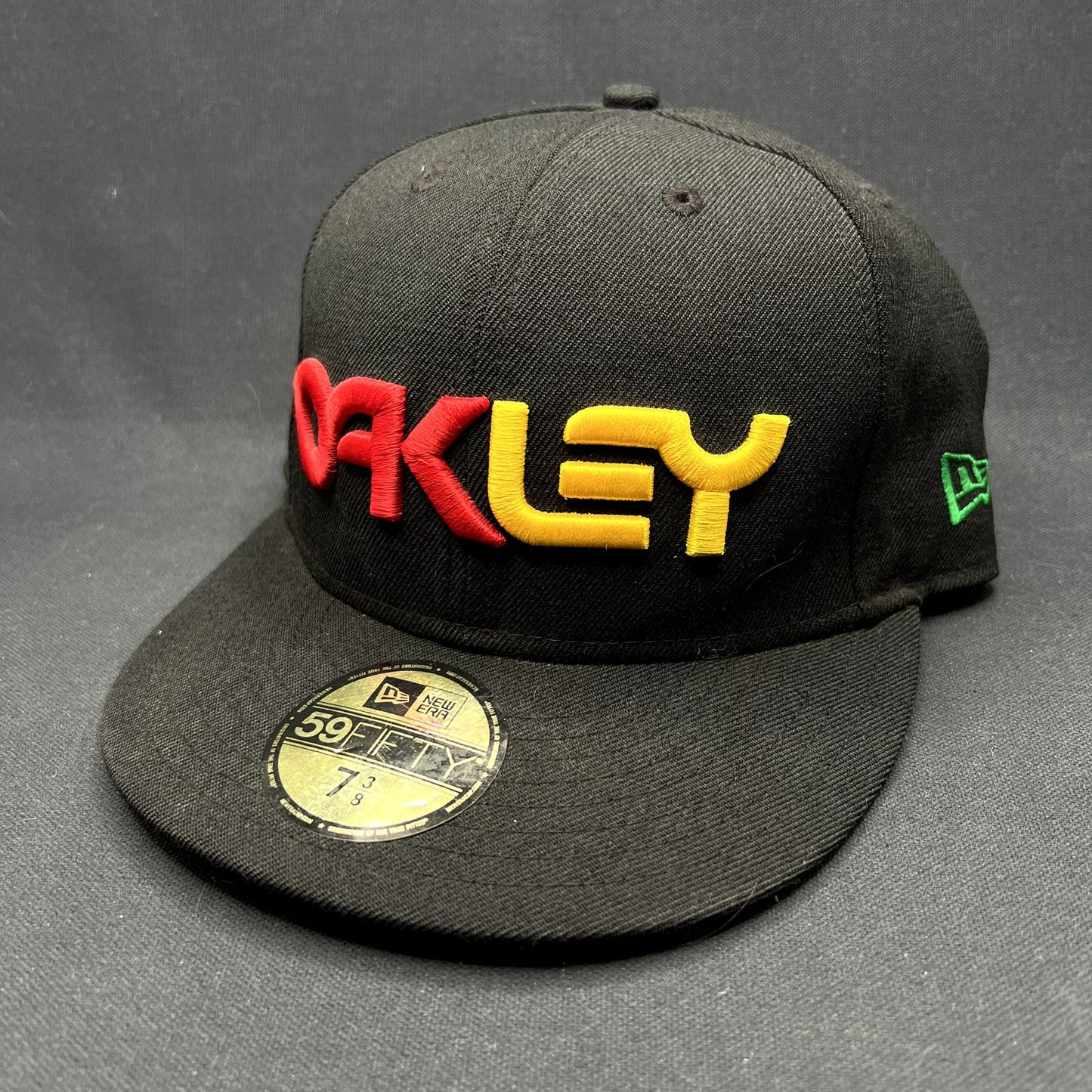 Oakley 3D Logo New Era 59FIFTY Fitted Hat Black Size 7 3/8