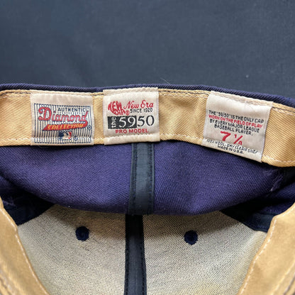 Vintage New Era 5950 Angels Fitted Hat 7 1/4 Diamond Collection Well Worn