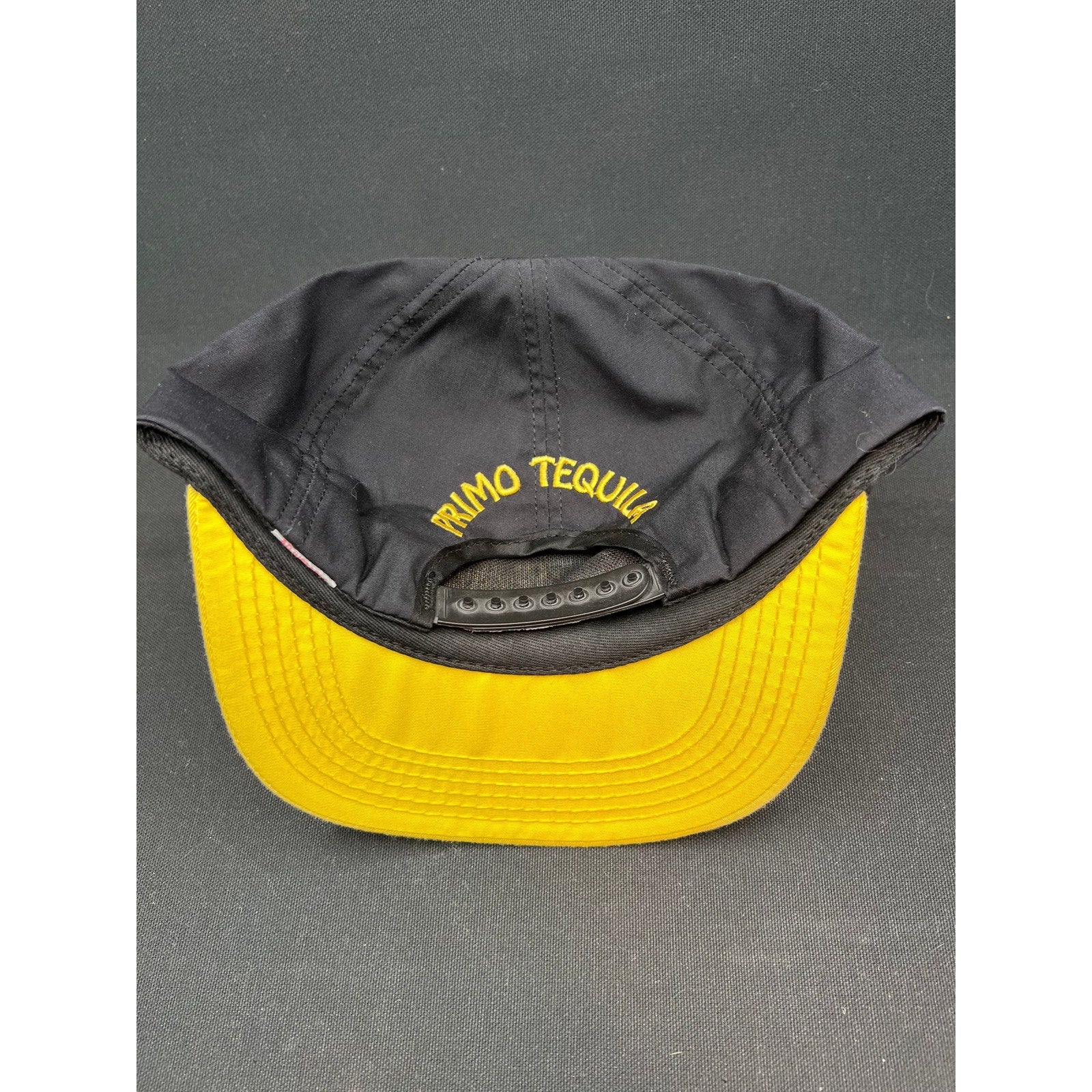 Vintage Jose Cuervo Primo Tequila Snapback Hat M&B Headwear USA Black & Gold