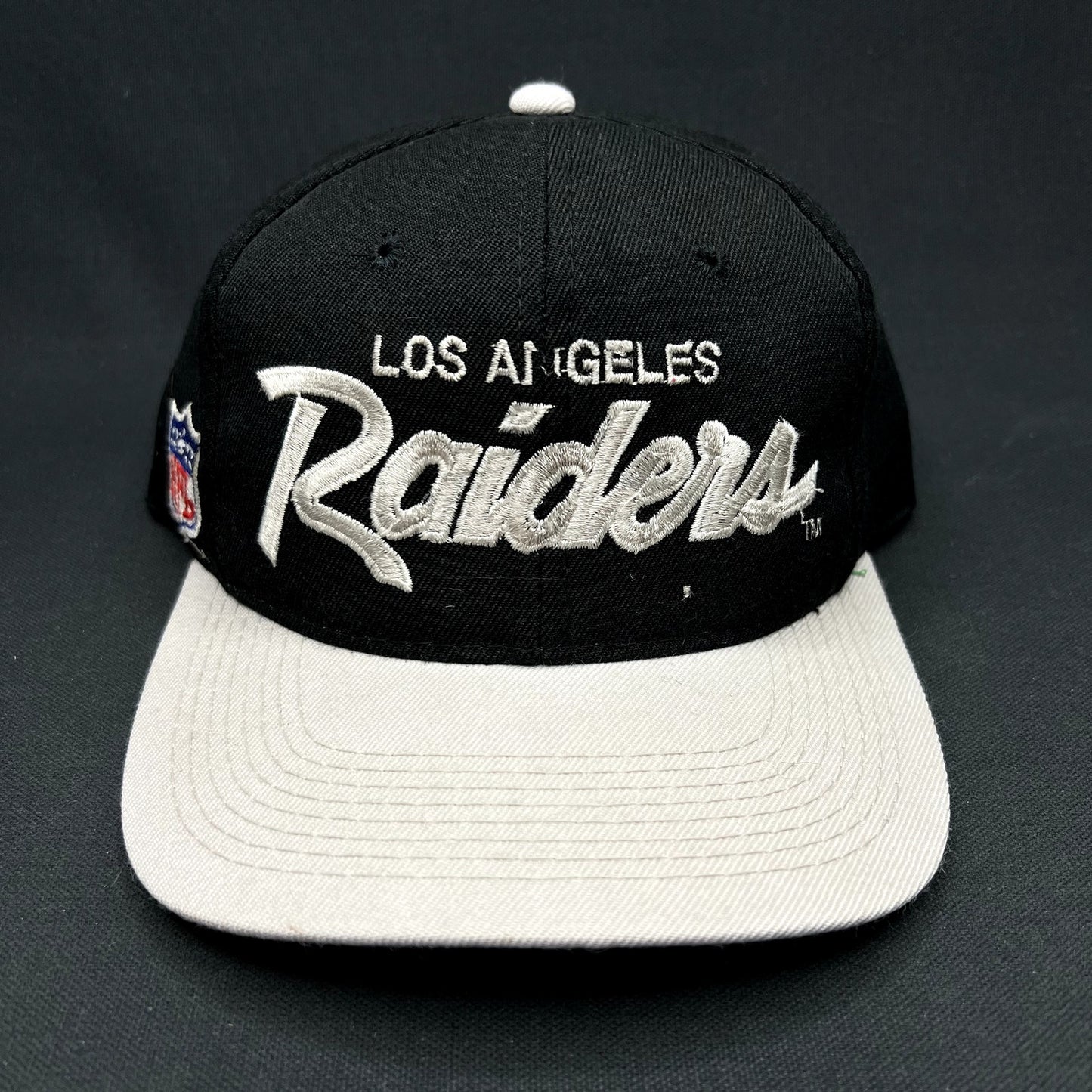 Vintage Los Angeles Raiders Sports Specialties Script Snapback Hat