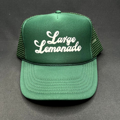 Vintage Large Lemonade Mesh Trucker Snapback Hat Green Nissun Cap USA