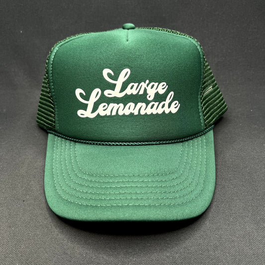 Vintage Large Lemonade Mesh Trucker Snapback Hat Green Nissun Cap USA