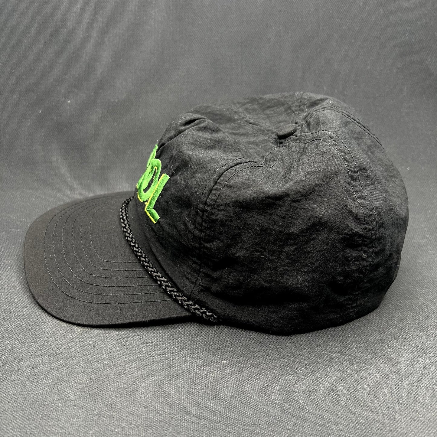 Vintage KOOL Cigarettes Snapback Hat Black Nylon Rope Cap