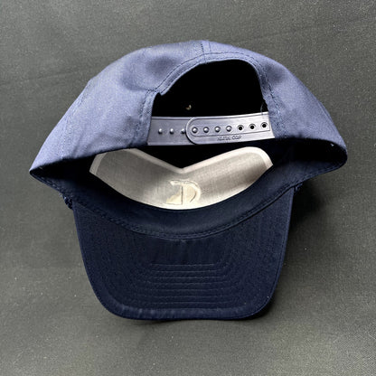 Vintage Cadiz & Lluis Real Estate Snapback Hat Nissin Cap Navy Promo