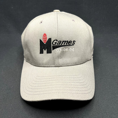 M Games 2004 Flexfit Hat S/M Gray Event Cap Yupoong Flexfit