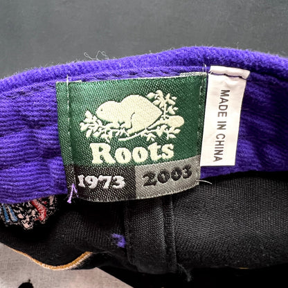 Vintage 2003 Crown Royal Roots Strapback Hat Purple Black Whiskey Cap