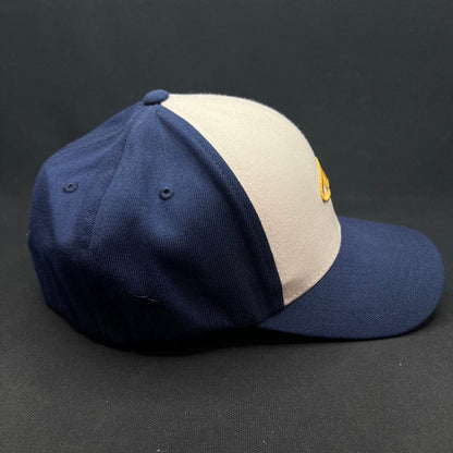 Y2K O’Neill Wave Logo Flexfit Hat Blue White L/XL Surf Cap Oneil