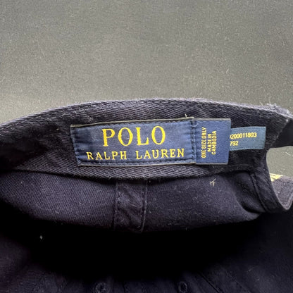 Polo Ralph Lauren Navy Cotton Chino Strapback Hat Yellow Pony Adjustable Cap