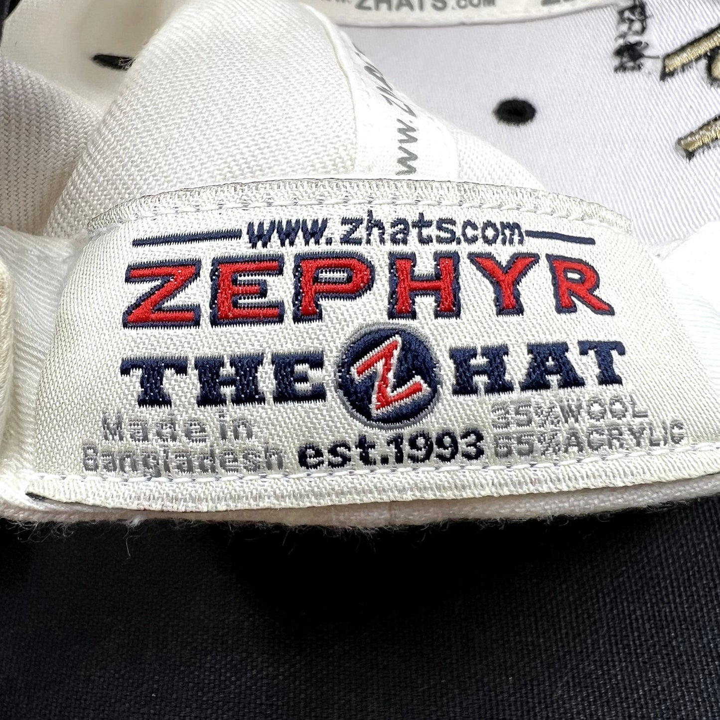 Anaheim Ducks Zephyr Script Snapback Hat NHL Hockey Cap White Black