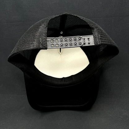Milo Trucker Snapback Hat Black Yellow Foam Mesh Cap