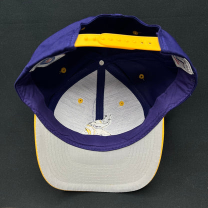 Vintage Minnesota Vikings Logo Athletic Snapback Hat NFL Purple Gold