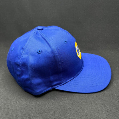 Vintage NAPA Racing Snapback Hat Blue Yellow Logo Auto Parts Cap