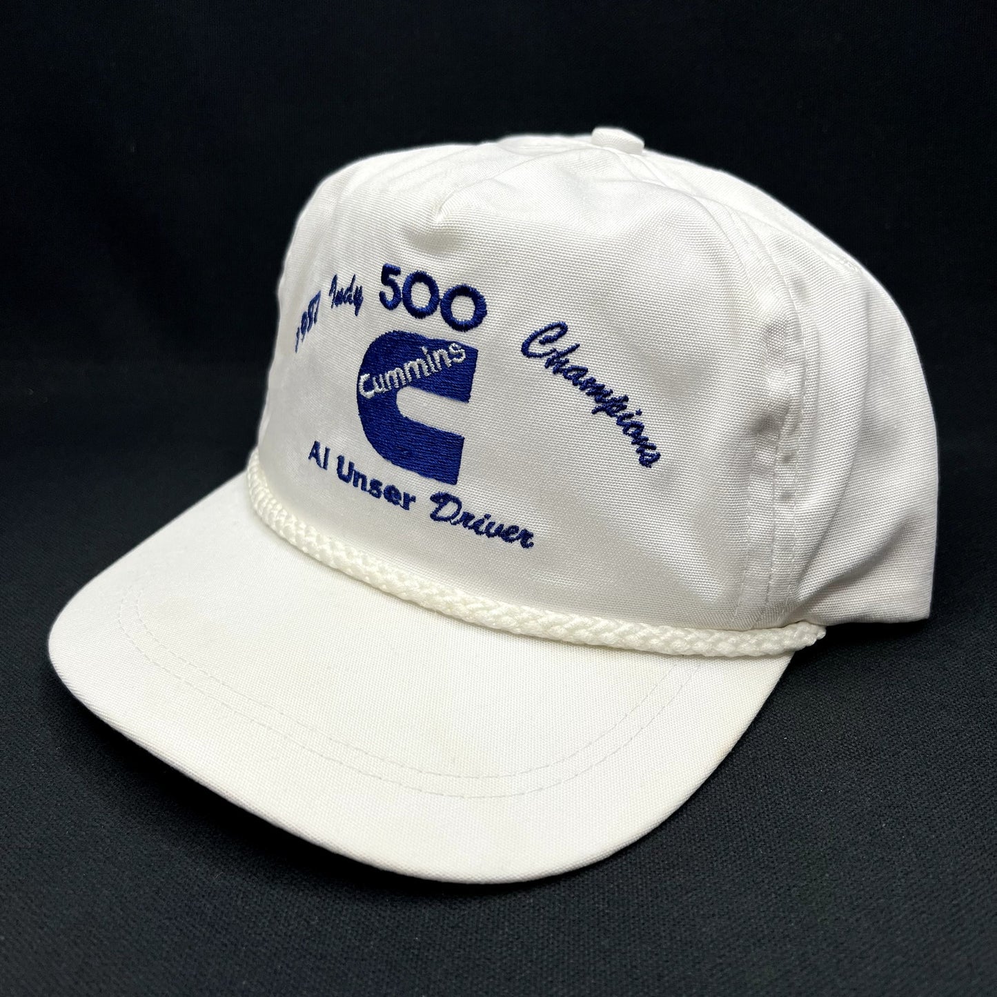 Vintage 1987 Indy 500 Cummins Diesel Rope Strapback Hat USA Made