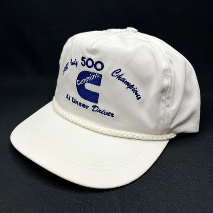 Vintage 1987 Indy 500 Cummins Diesel Rope Strapback Hat USA Made