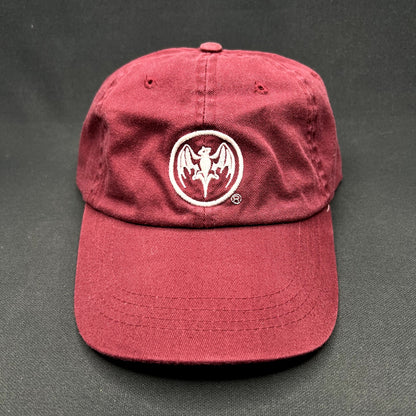 Vintage Bacardi Bat Logo Burgundy Strapback Hat 100% Cotton Adjustable Cap