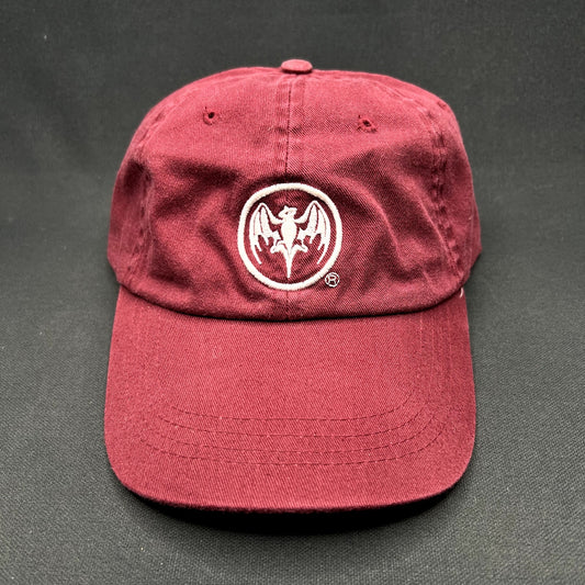 Vintage Bacardi Bat Logo Burgundy Strapback Hat 100% Cotton Adjustable Cap