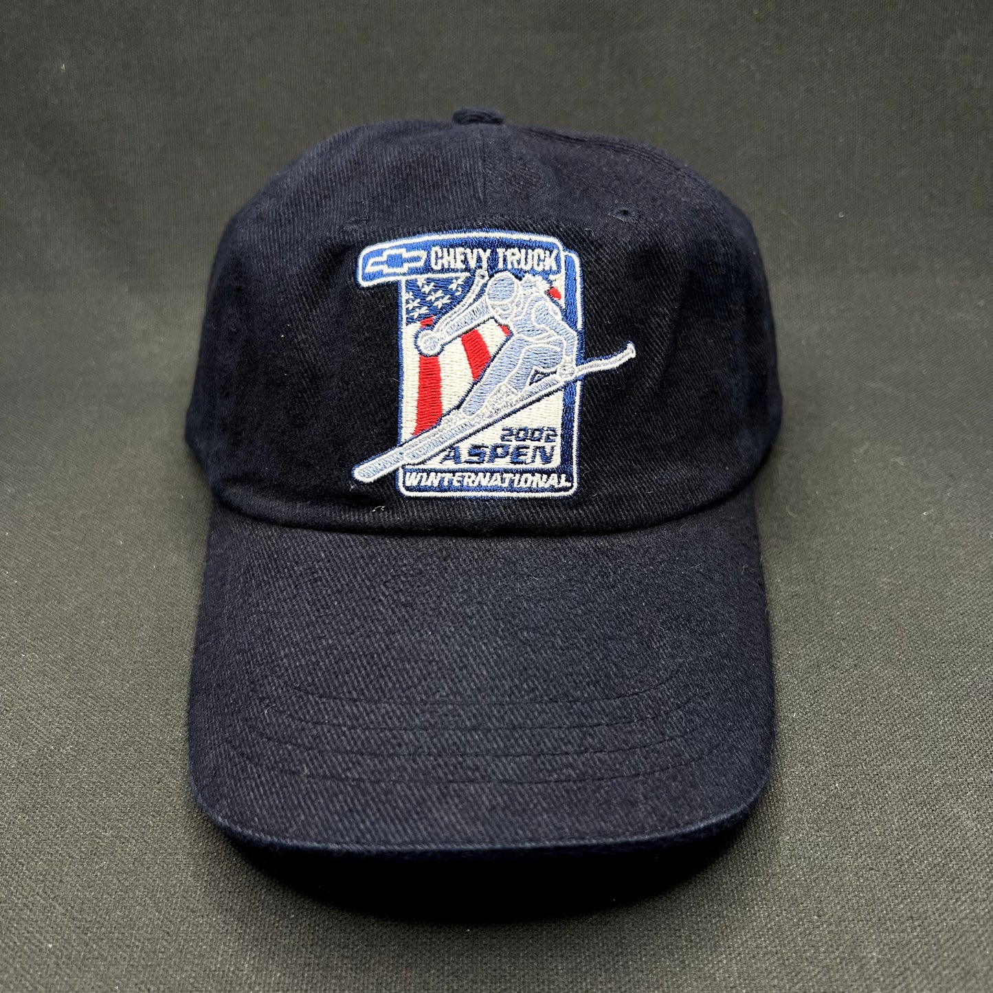 Vintage Chevy Truck Aspen Winternational 2002 Strapback Hat Karbon