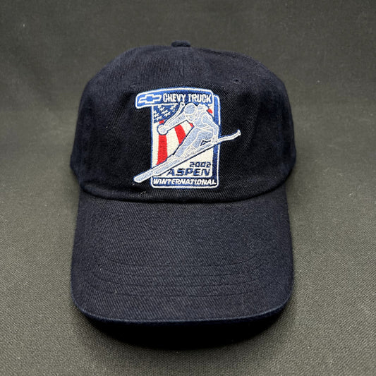 Vintage Chevy Truck Aspen Winternational 2002 Strapback Hat Karbon