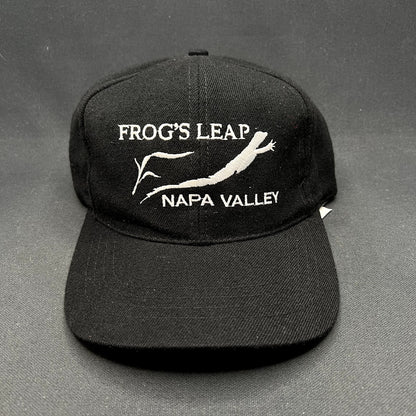 Vintage Frog’s Leap Napa Valley Winery Strapback Hat Black Leather Strap