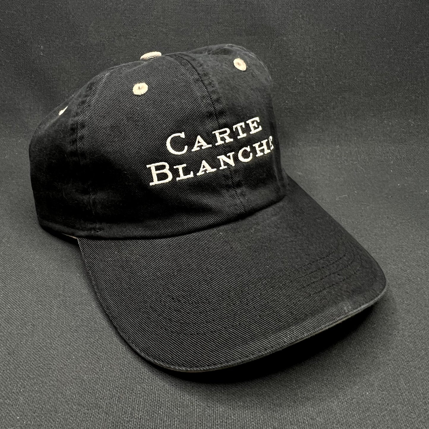 Retro Carte Blanche Napa Valley Strapback Hat Black AHEAD Vintage