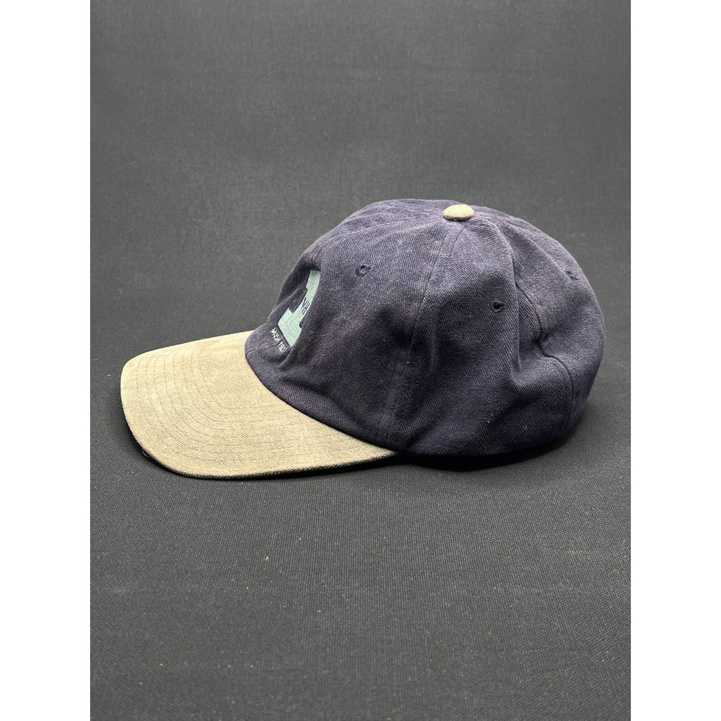 VH1 “Music First” Vintage Snapback Hat – 1990s Two-Tone Navy/Khaki (Promo)