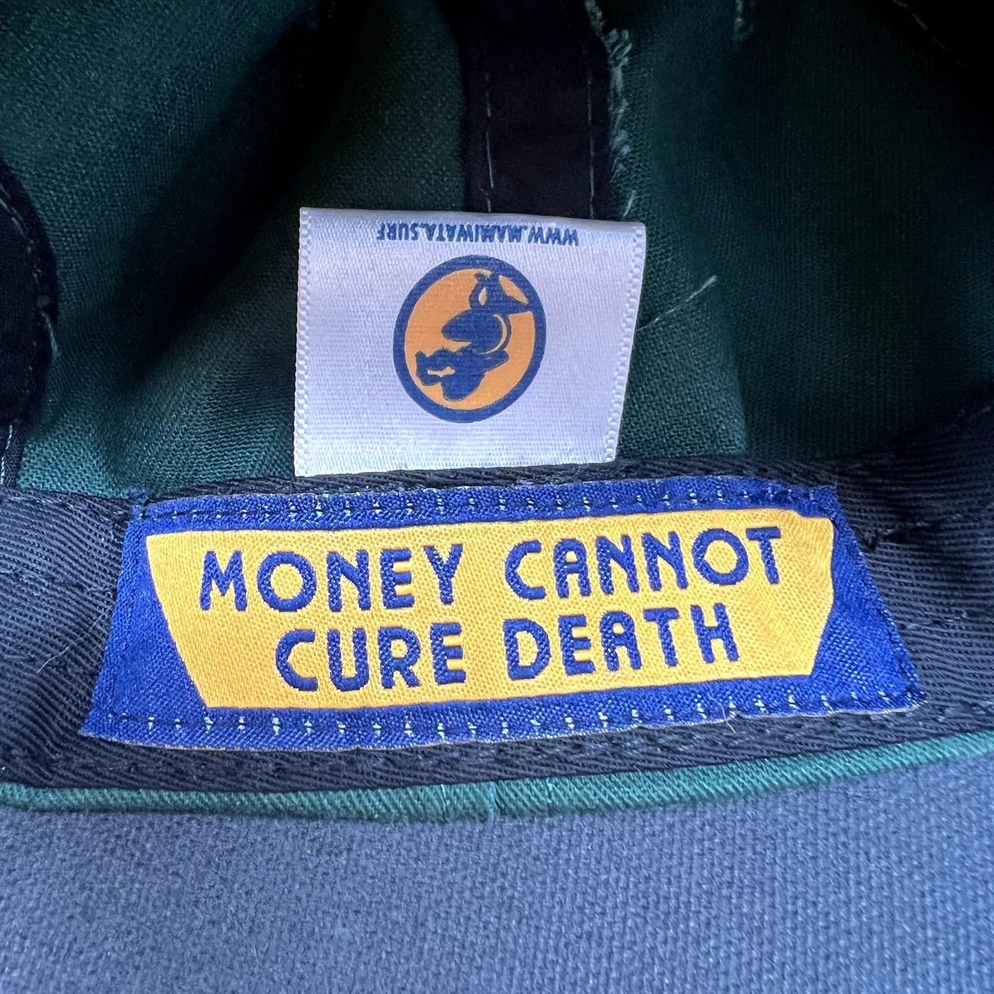 Mami Wata Surf Snapback Hat Green African Surf “Money Cannot Cure Death”
