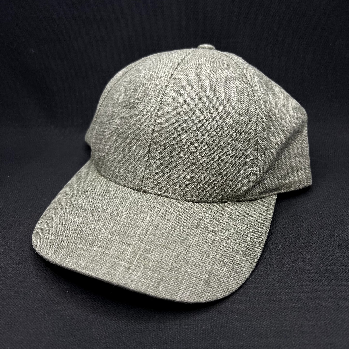 Angelico Italian Linen Strapback Cap Sage Green Made in Italy Luxury Hat