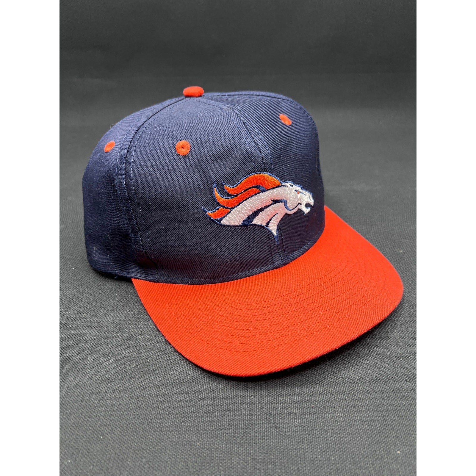 Vintage Denver Broncos Logo Athletic Snapback – Navy & Orange NFL Licensed Hat